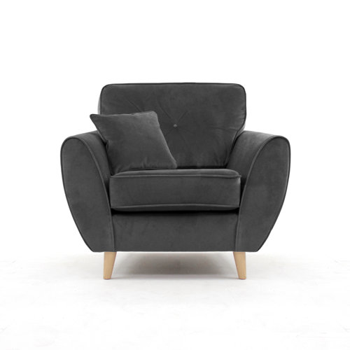 Hykkon Rafe Scandi Style Velvet Armchair Wayfair.co.uk